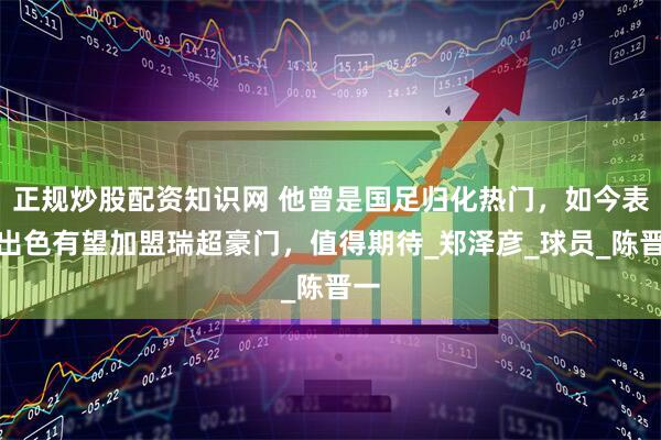 正规炒股配资知识网 他曾是国足归化热门，如今表现出色有望加盟瑞超豪门，值得期待_郑泽彦_球员_陈晋一